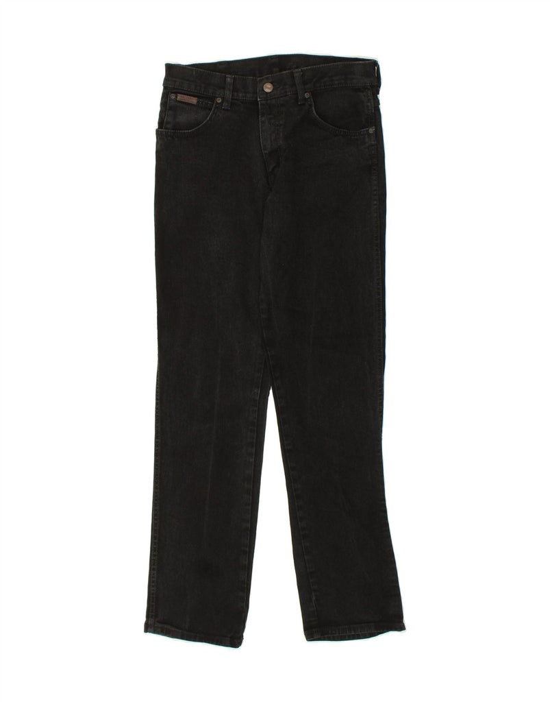 WRANGLER Mens Texas Stretch Slim Jeans W33 L34  Black Cotton | Vintage Wrangler | Thrift | Second-Hand Wrangler | Used Clothing | Messina Hembry 