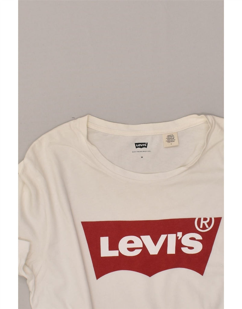 LEVI'S Mens Graphic T-Shirt Top Medium White Cotton | Vintage Levi's | Thrift | Second-Hand Levi's | Used Clothing | Messina Hembry 