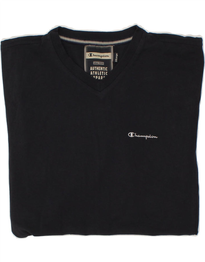 CHAMPION Womens T-Shirt Top UK 20 2XL Navy Blue Vintage Champion and Second-Hand Champion from Messina Hembry 