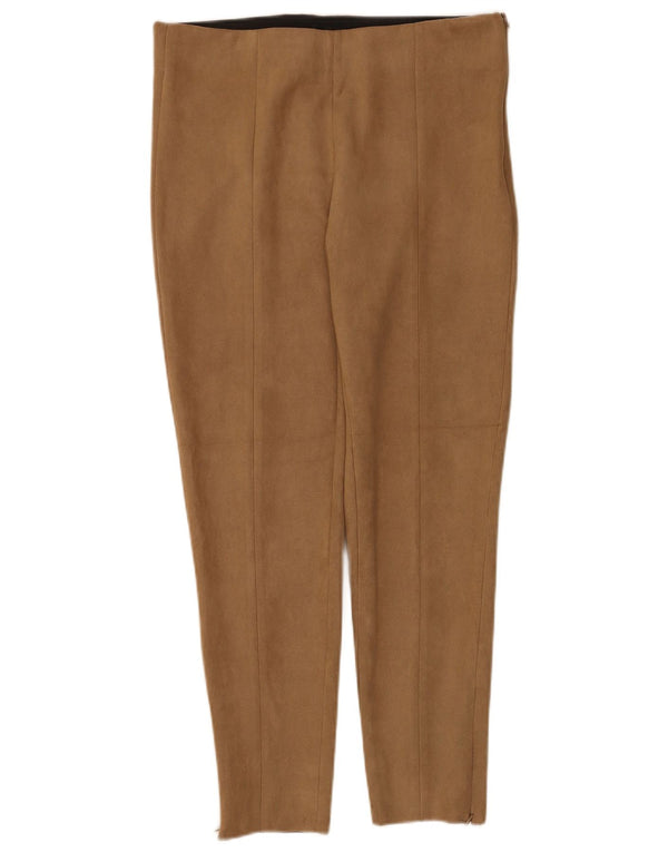 Zara Womens Skinny Casual Trousers XL W32 L26 Brown