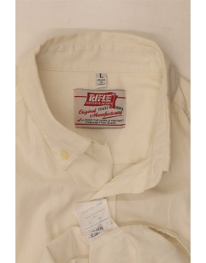 Rifle Mens Shirt Large White
