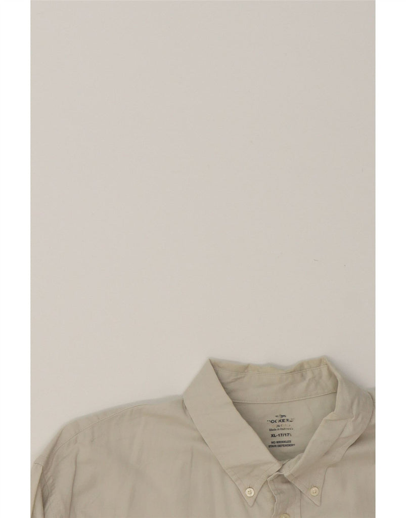 DOCKERS Mens Shirt Size 17 1/2 XL Beige Cotton Vintage Dockers and Second-Hand Dockers from Messina Hembry 