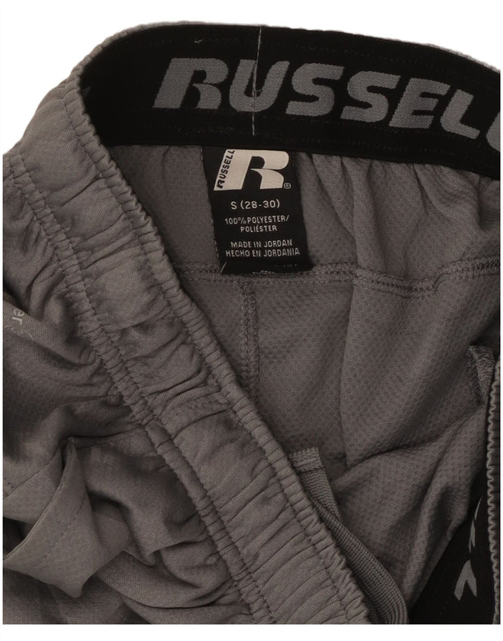 Russell Athletic Mens Sport Shorts Small  Grey Colourblock Polyester
