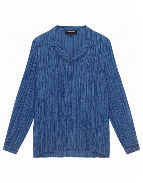 Pierre Cardin Womens Shirt Blouse EU 44 XL Blue Striped