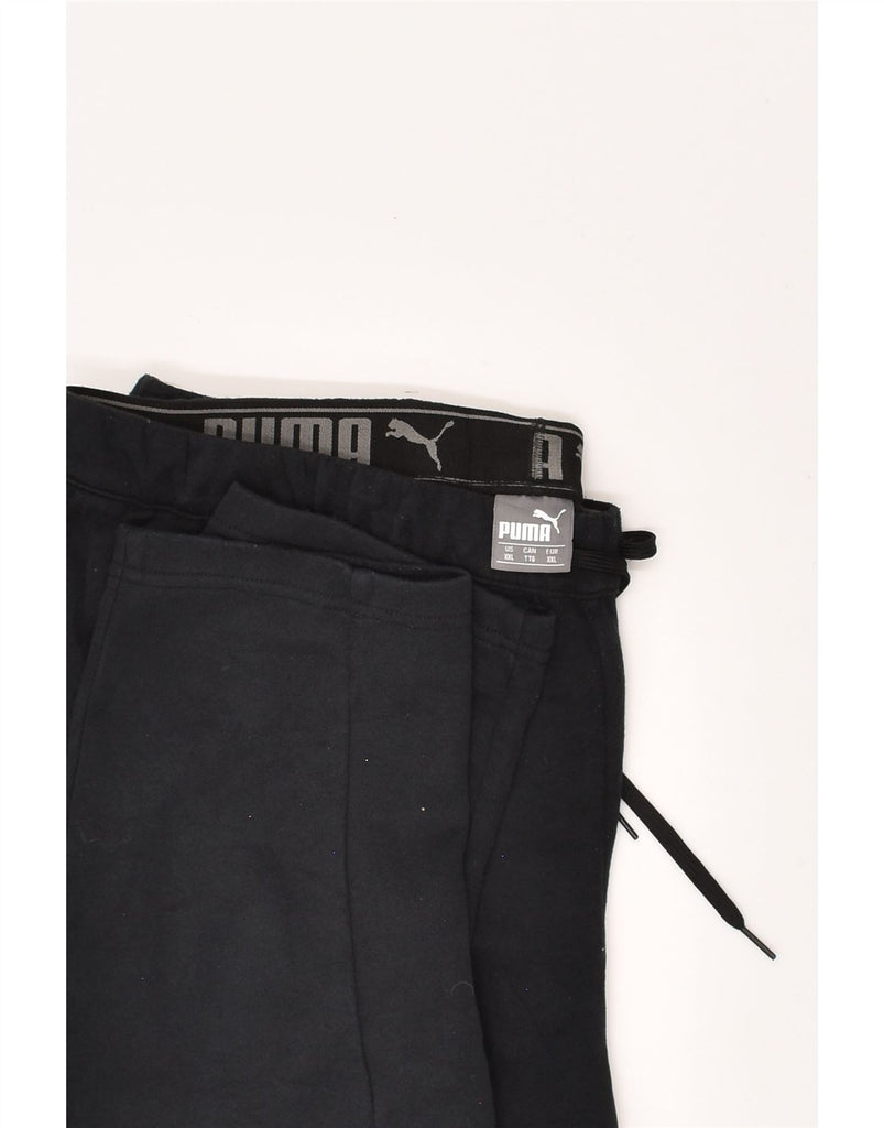 PUMA Mens Tracksuit Trousers 2XL Black Polyester | Vintage Puma | Thrift | Second-Hand Puma | Used Clothing | Messina Hembry 