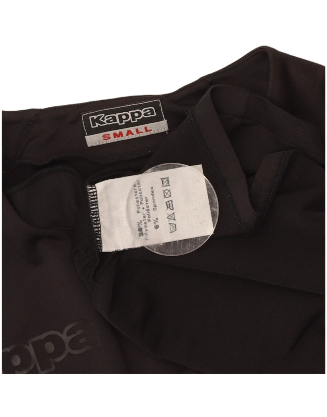 KAPPA Mens Graphic T-Shirt Top Small Black Polyester