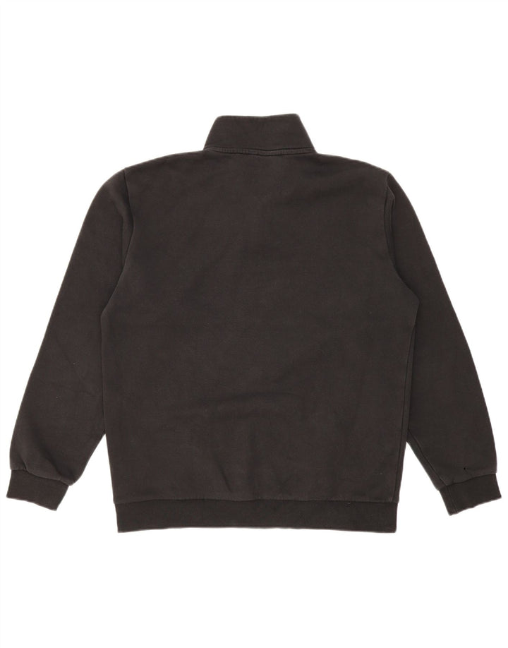 Adidas Mens Graphic Zip Neck Sweatshirt Jumper Medium Black Cotton