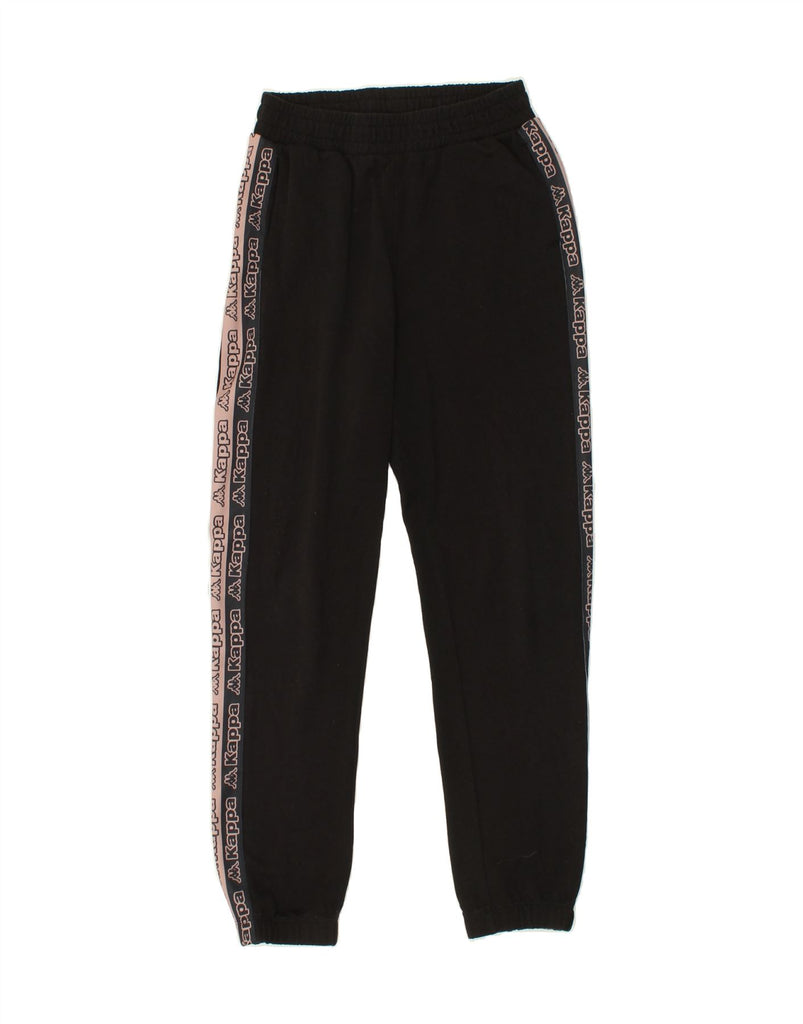 KAPPA Mens Graphic Tracksuit Trousers Joggers Small Black Cotton Vintage Kappa and Second-Hand Kappa from Messina Hembry 