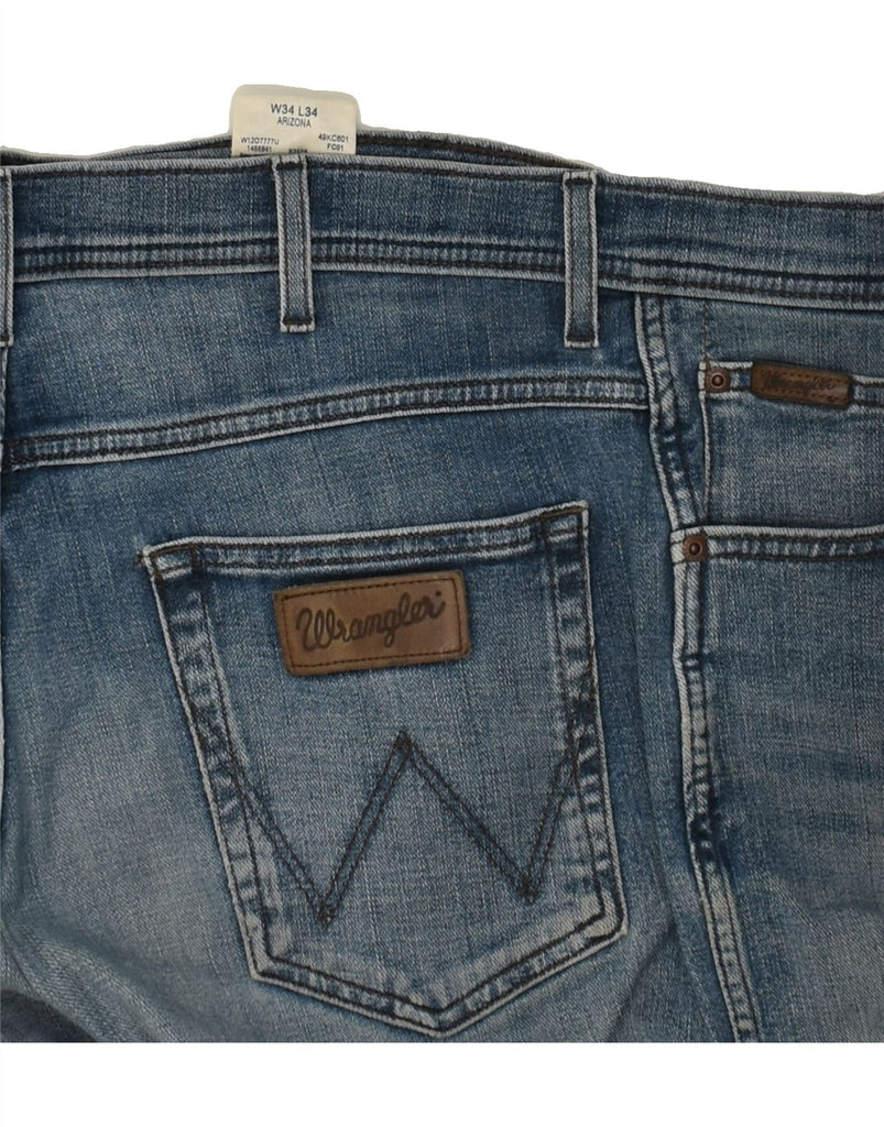 WRANGLER Mens Arizona Straight Jeans W34 L34  Blue Cotton | Vintage Wrangler | Thrift | Second-Hand Wrangler | Used Clothing | Messina Hembry 