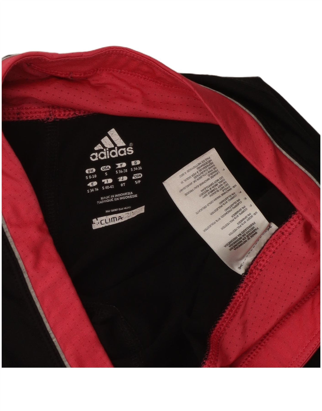 ADIDAS Womens Climalite Capri Leggings UK 8/10 Small  Black Polyester