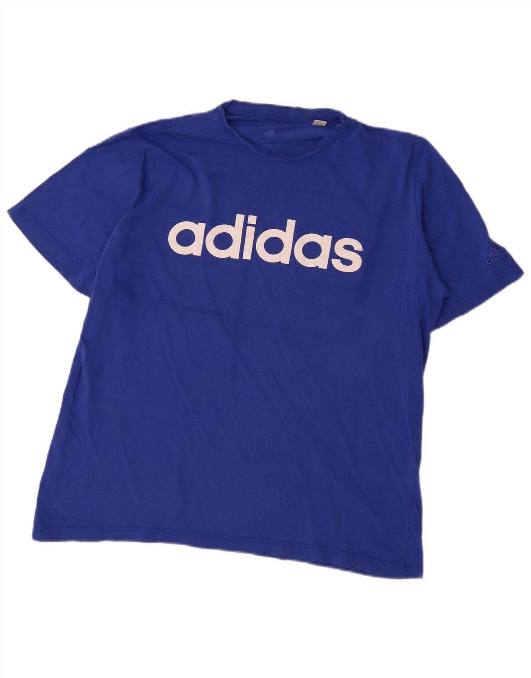 Adidas Mens Graphic T-Shirt Top Large Blue Cotton