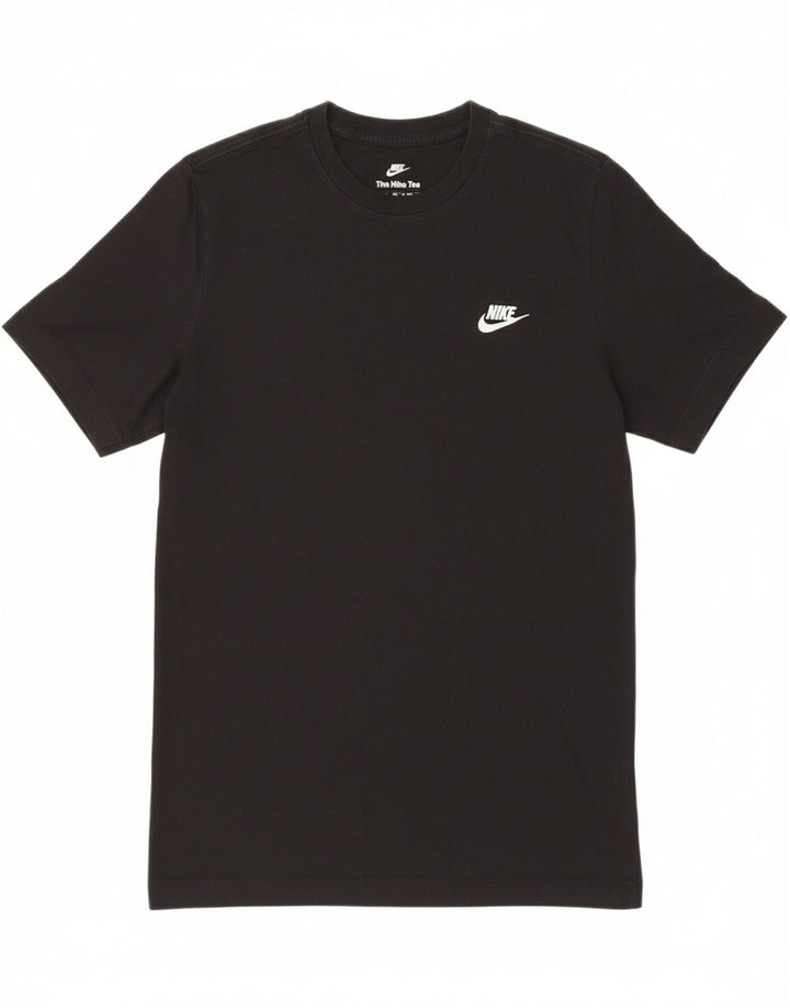 NIKE Mens T-Shirt Top Medium Black Cotton