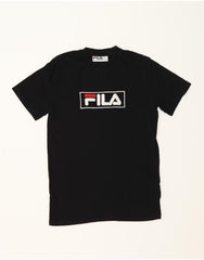 FILA Mens Graphic T-Shirt Top XS Black Cotton