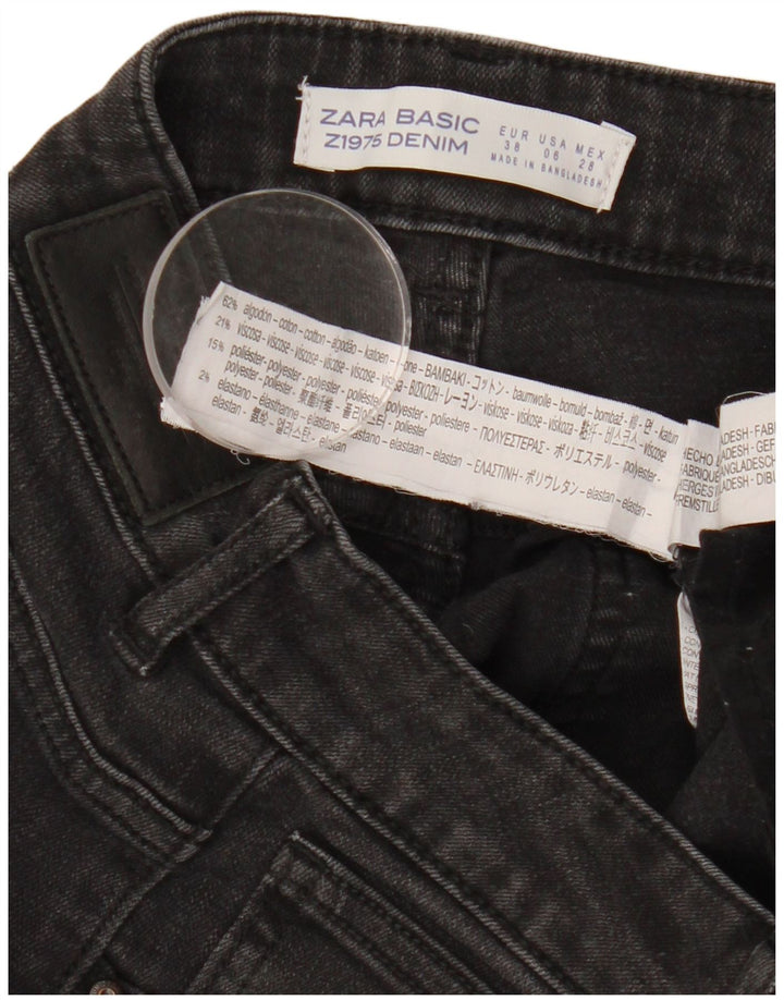 ZARA Womens Skinny Jeans EU 38 Small W28 L26 Black Cotton