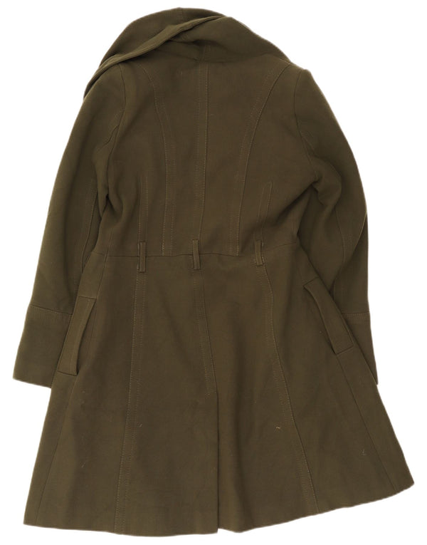 Oasis Womens Overcoat UK 14 Medium Khaki Polyester