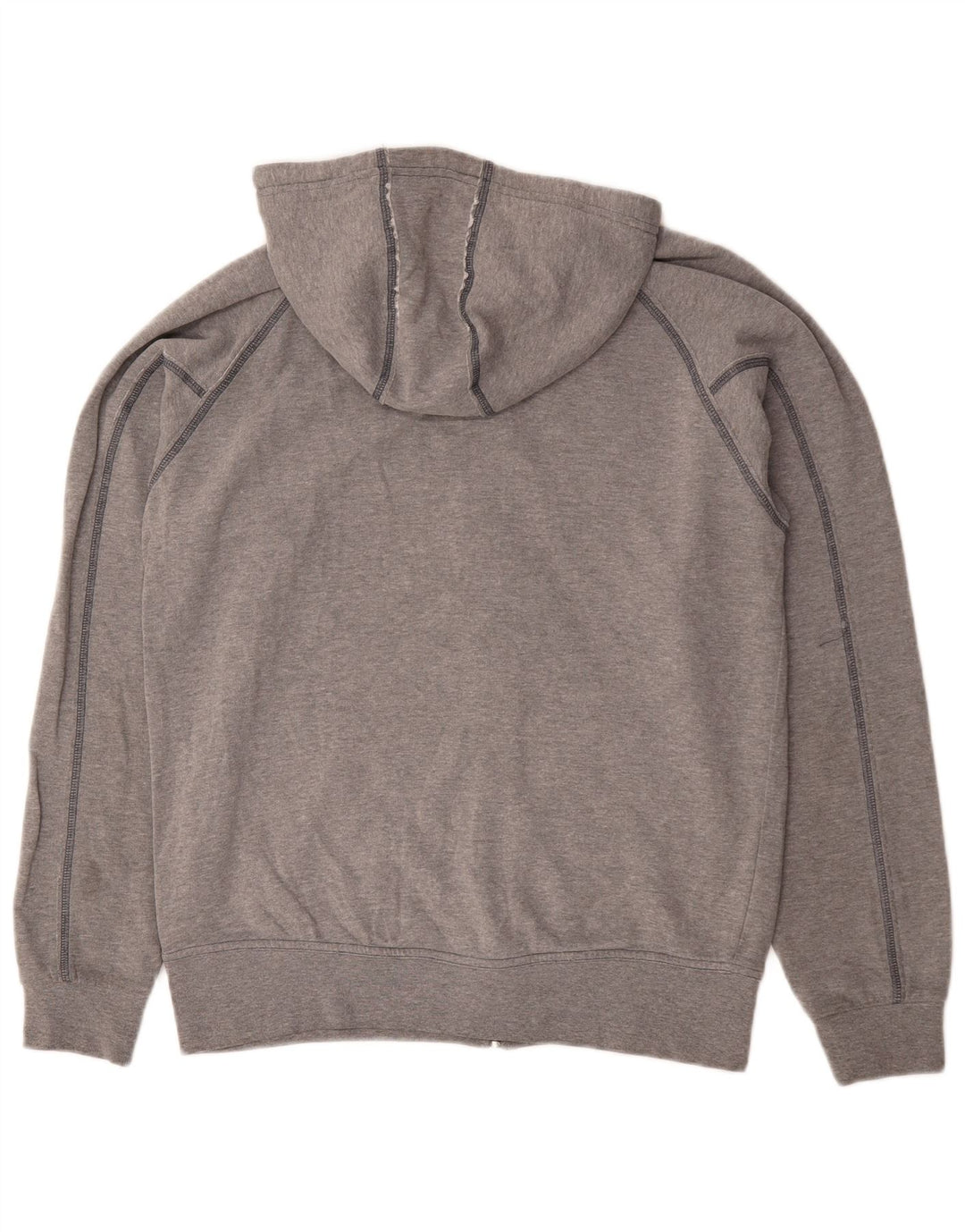Asics Mens Graphic Zip Hoodie Sweater Large Grey Cotton