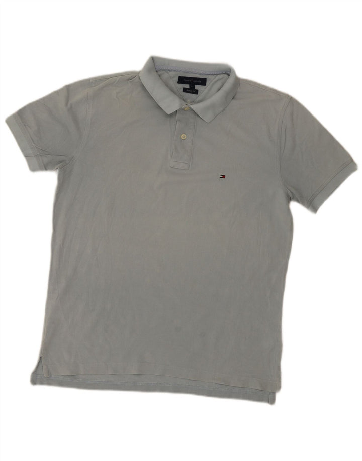 Tommy Hilfiger Mens Regular Fit Polo Shirt Large Blue Cotton