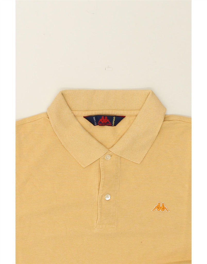 KAPPA Mens Polo Shirt XL Yellow Cotton | Vintage Kappa | Thrift | Second-Hand Kappa | Used Clothing | Messina Hembry 