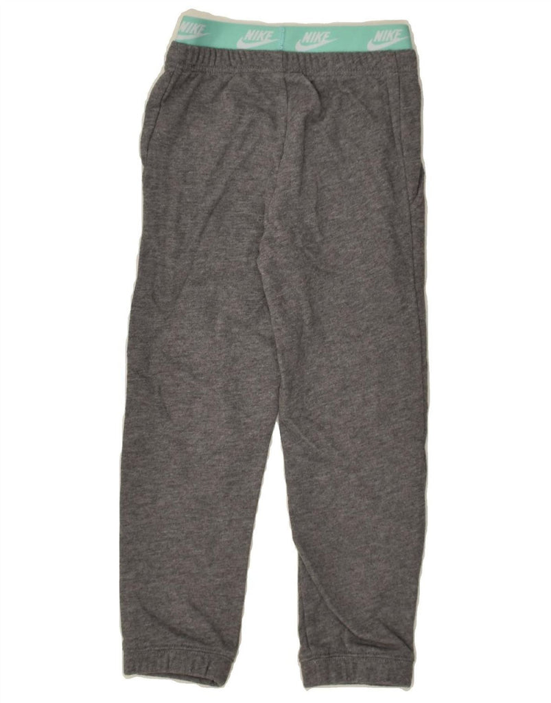 NIKE Girls Tracksuit Trousers Joggers 5-6 Years Medium Grey Cotton | Vintage Nike | Thrift | Second-Hand Nike | Used Clothing | Messina Hembry 