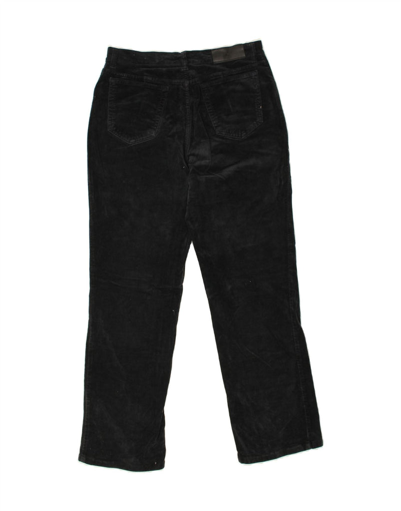 LES COPAINS Womens High Waist Corduroy Trousers IT 46 Large W28 L28 Black | Vintage Les Copains | Thrift | Second-Hand Les Copains | Used Clothing | Messina Hembry 