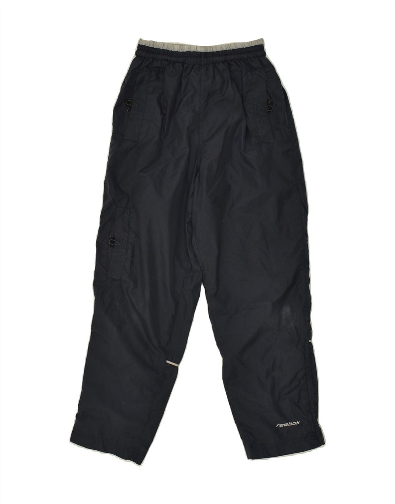 REEBOK Boys Waterproof Trousers 3-4 Years Small Navy Blue Nylon | Vintage Reebok | Thrift | Second-Hand Reebok | Used Clothing | Messina Hembry 