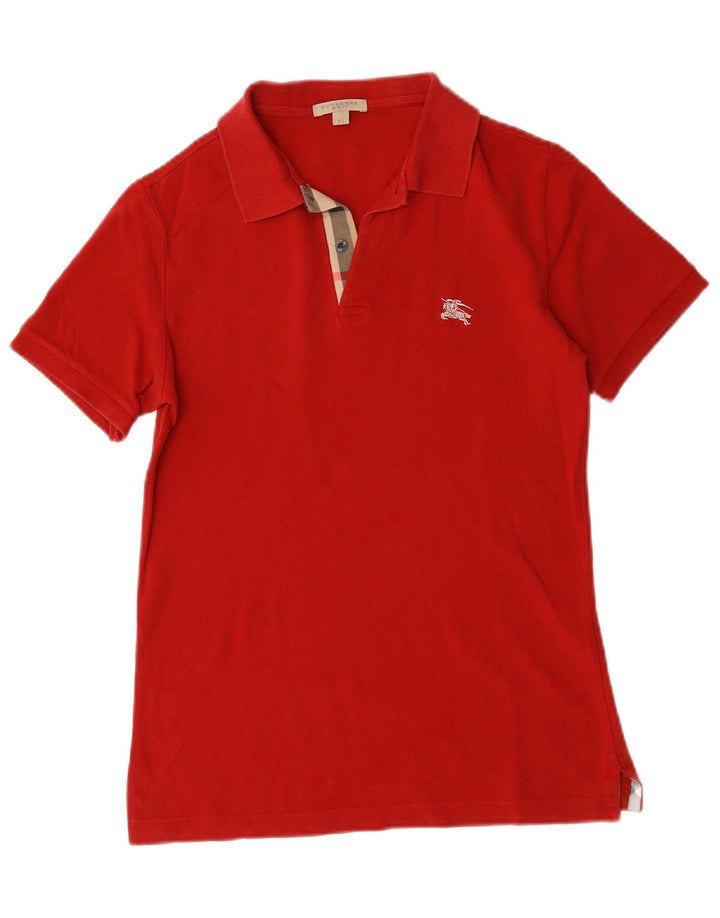 Burberry Mens Polo Shirt XS Red Cotton