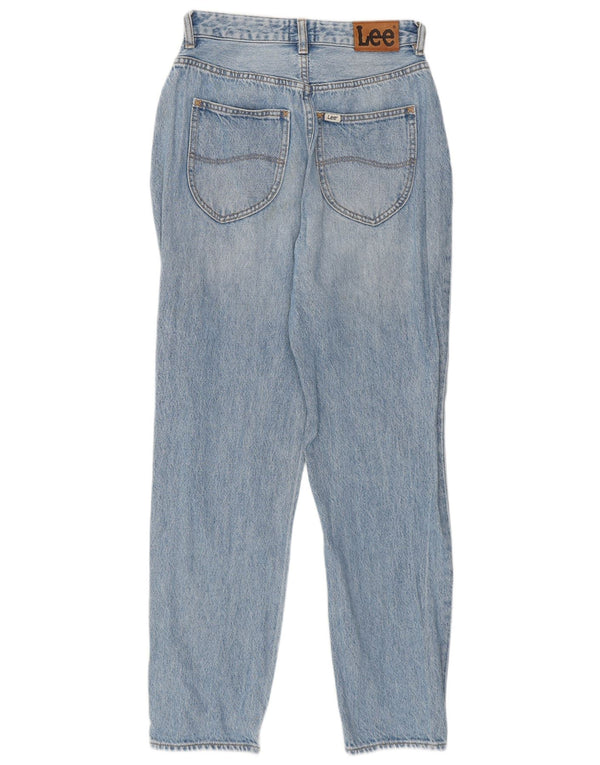 Lee Womens Mom High Rise Tapered Jeans US 7 Medium W26 L27 Blue Cotton