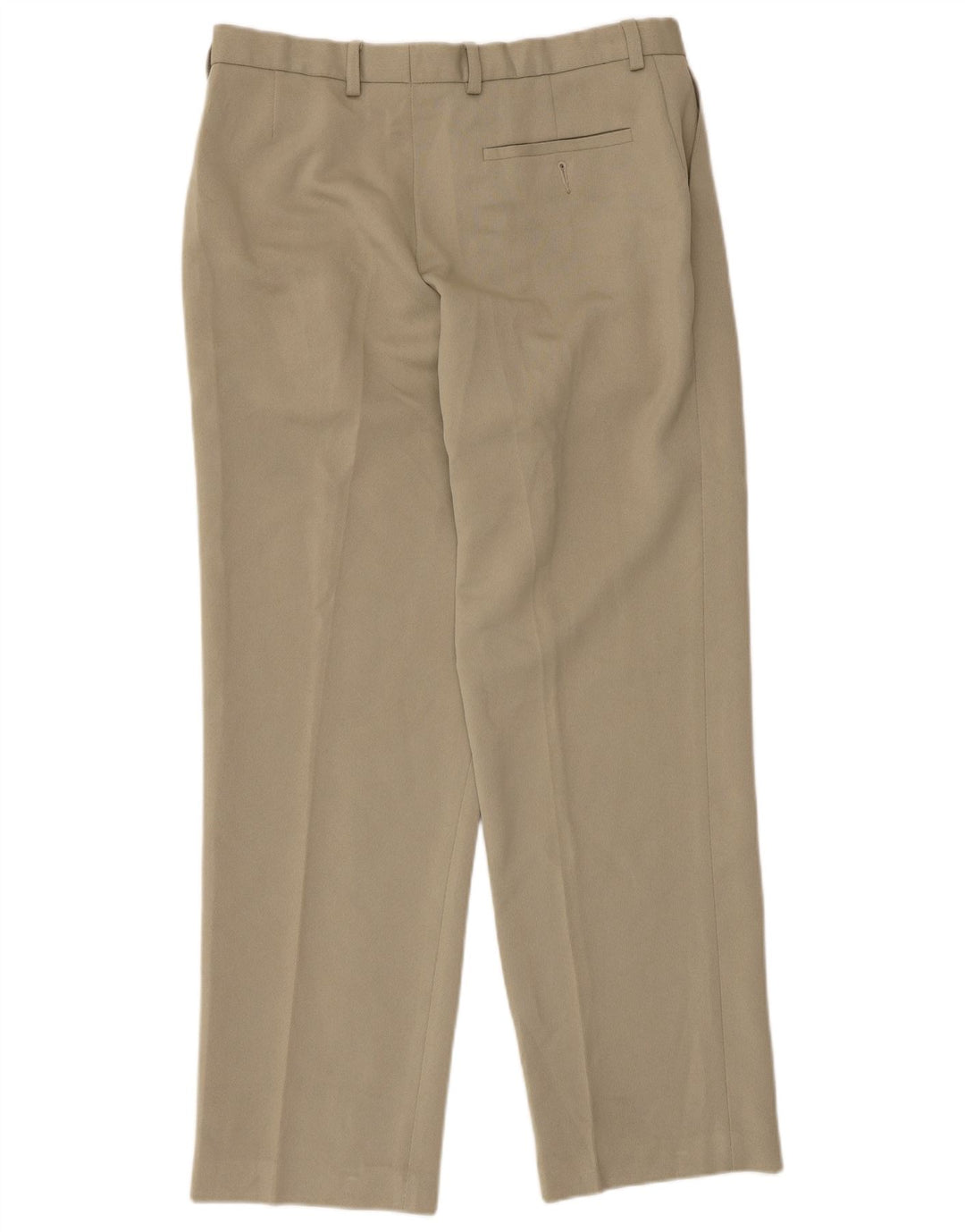 Marks & Spencer Mens Straight Suit Trousers W34 L31 Beige Polyester