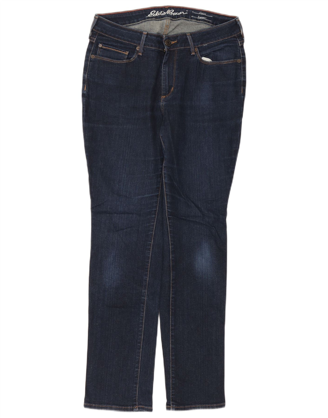 Eddie Bauer Womens Straight Jeans US 8 Medium W29 L29 Navy Blue Cotton