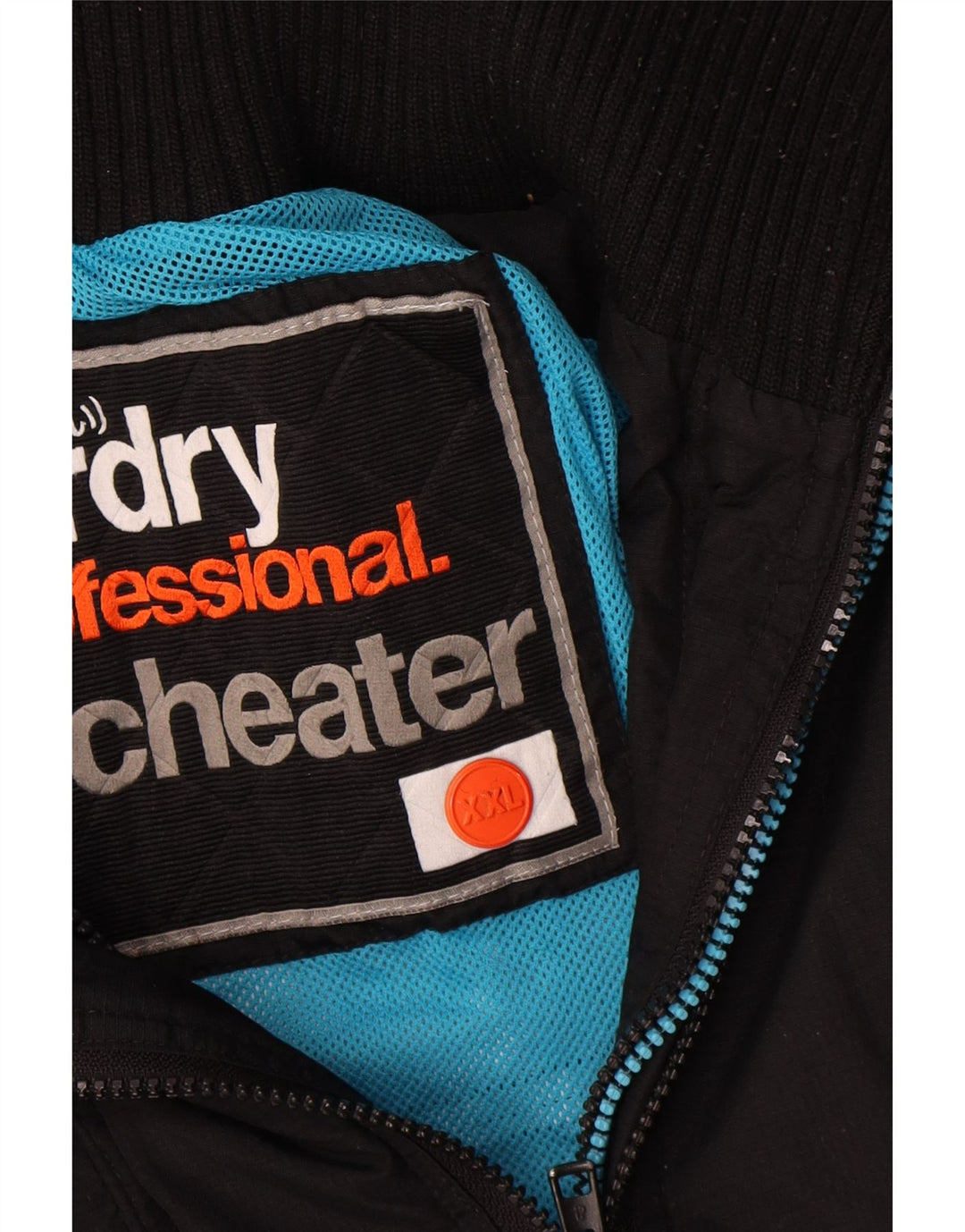 Superdry Mens Graphic Windbreaker Jacket UK 44 2XL Black Nylon