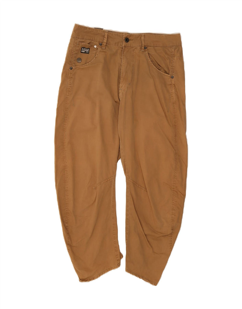 G-STAR Mens Banana Cropped Trousers W29 L24 Brown Cotton Vintage G-Star and Second-Hand G-Star from Messina Hembry 