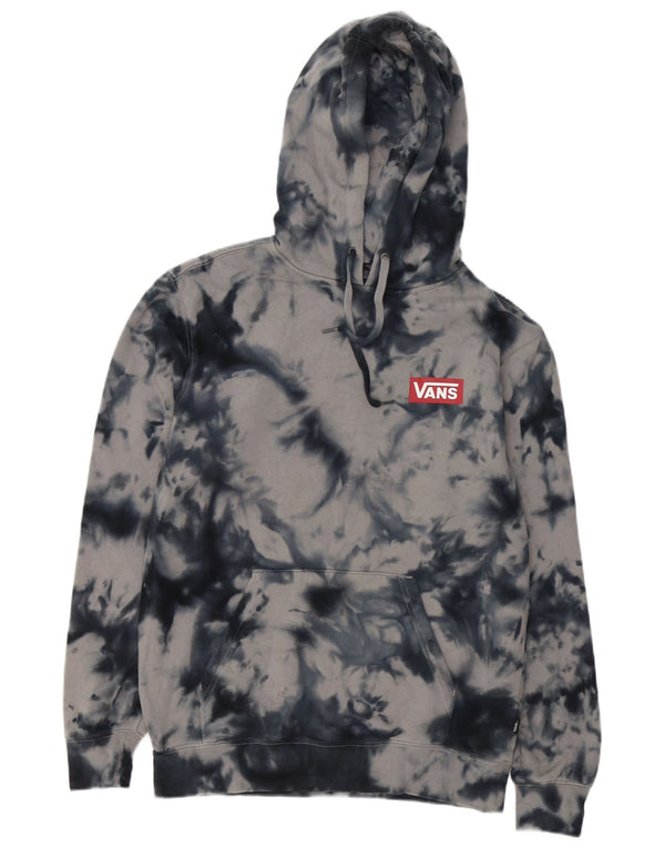 Vans Mens Graphic Hoodie Jumper Small Grey Tie Dye Cotton