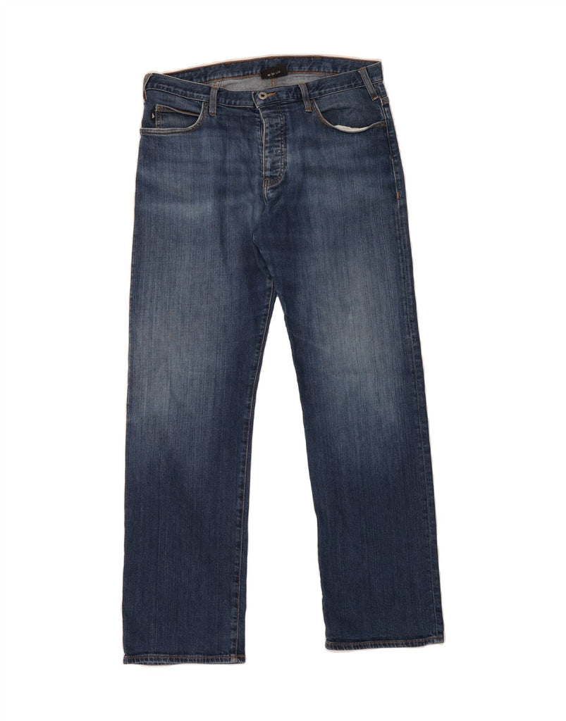 EMPORIO ARMANI Mens Straight Jeans W34 L32 Blue Cotton Vintage Emporio Armani and Second-Hand Emporio Armani from Messina Hembry 
