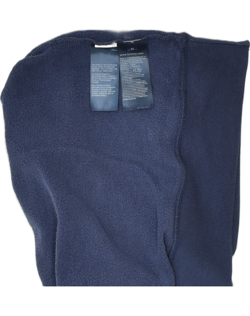 TOMMY HILFIGER Mens Sweatshirt Jumper Medium Navy Blue Cotton | Vintage Tommy Hilfiger | Thrift | Second-Hand Tommy Hilfiger | Used Clothing | Messina Hembry 