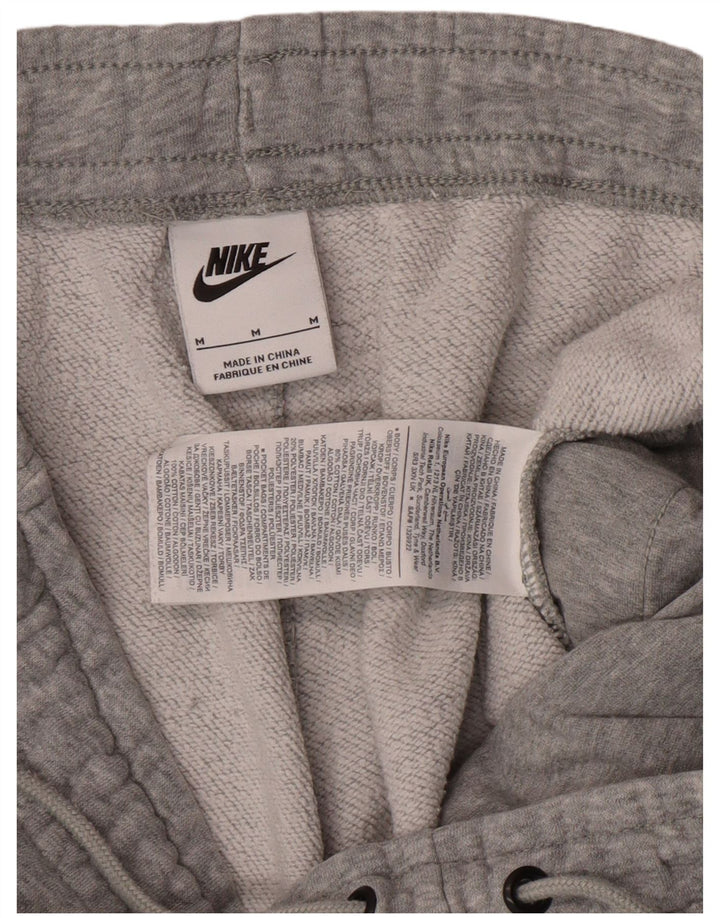 NIKE Womens Tracksuit Trousers Joggers UK 14 Medium  Grey Cotton