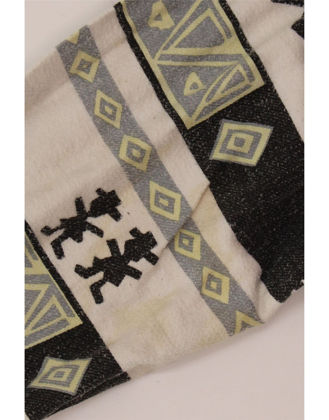 VINTAGE Mens Lumberjack Flannel Shirt Large Grey Geometric Cotton