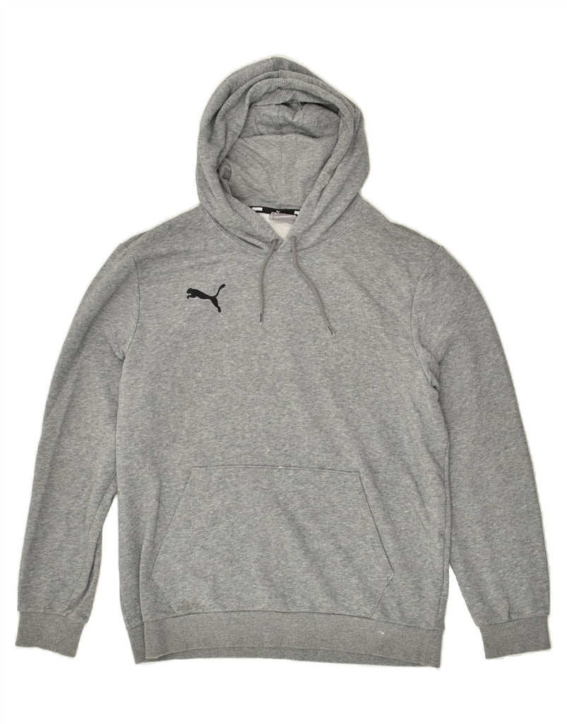 PUMA Mens Hoodie Jumper Medium Grey Cotton | Vintage Puma | Thrift | Second-Hand Puma | Used Clothing | Messina Hembry 