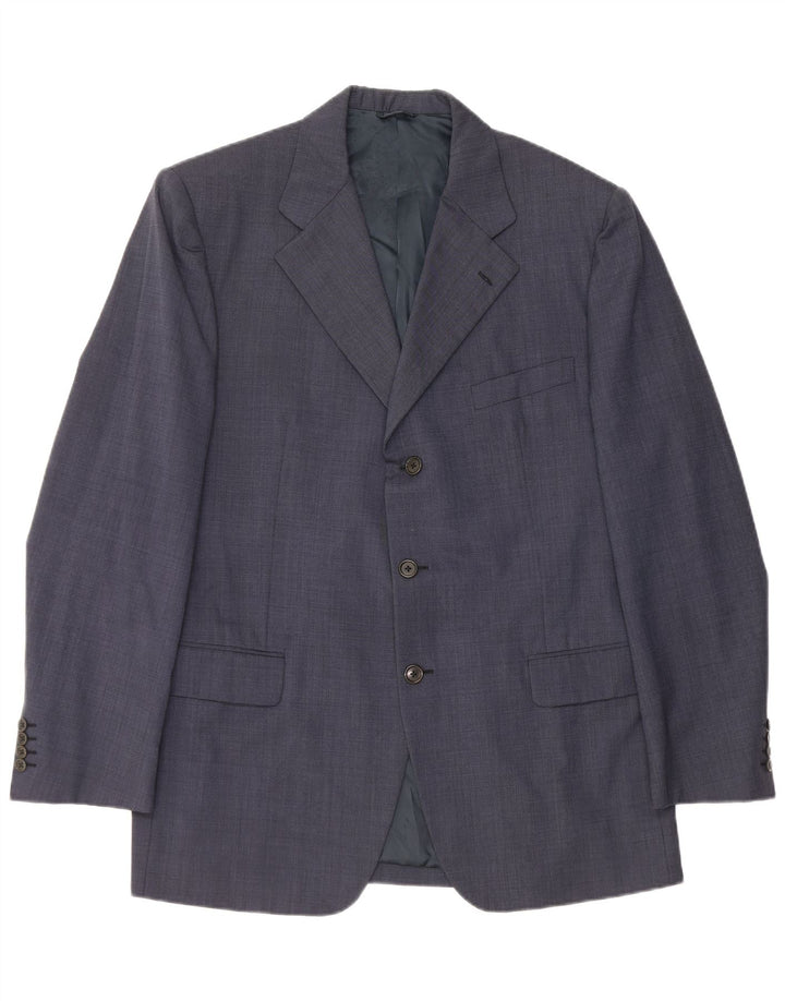 Burberry Mens 3 Button Blazer Jacket IT 54 Large Navy Blue Wool