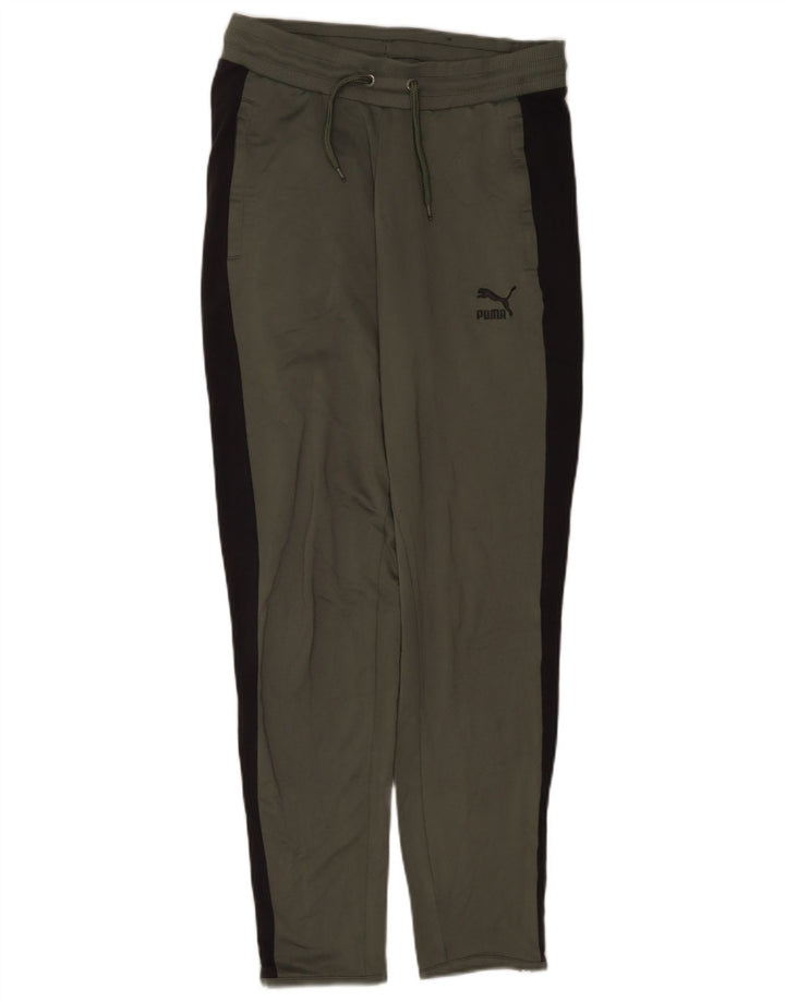 Puma Mens Tracksuit Trousers Small  Grey Colourblock Polyester