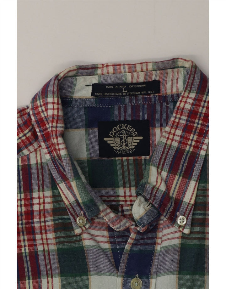 Dockers Mens Shirt Large Multicoloured Check Cotton