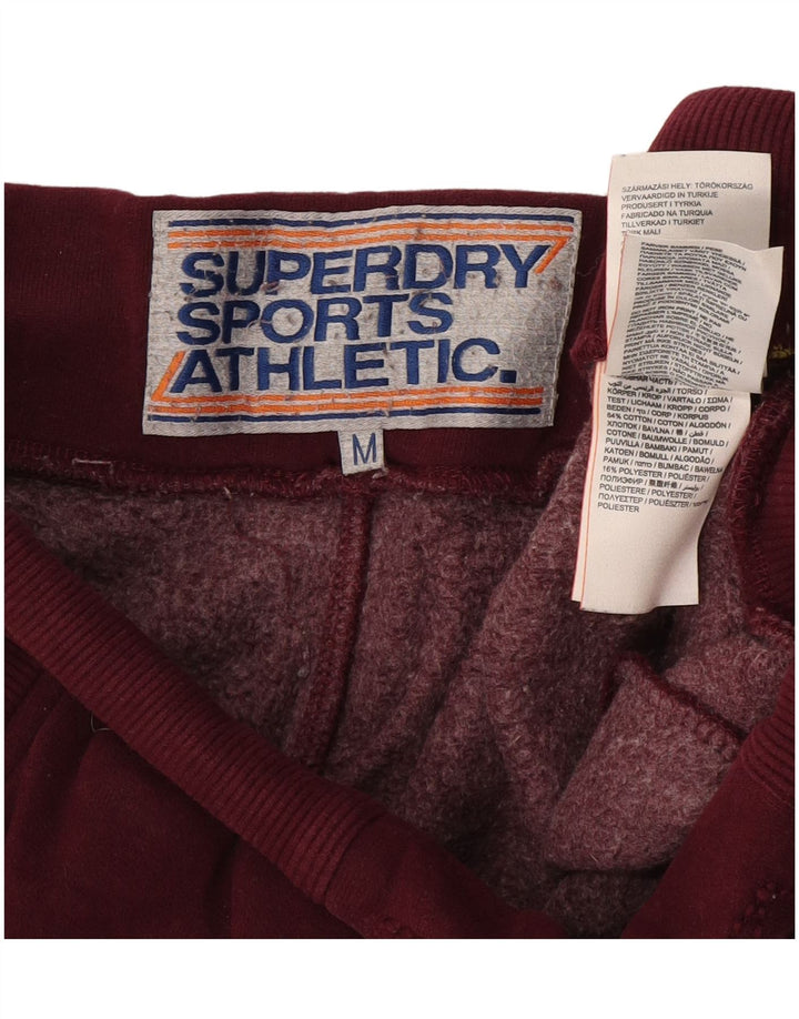 Superdry Mens Graphic Tracksuit Trousers Medium Burgundy Colourblock