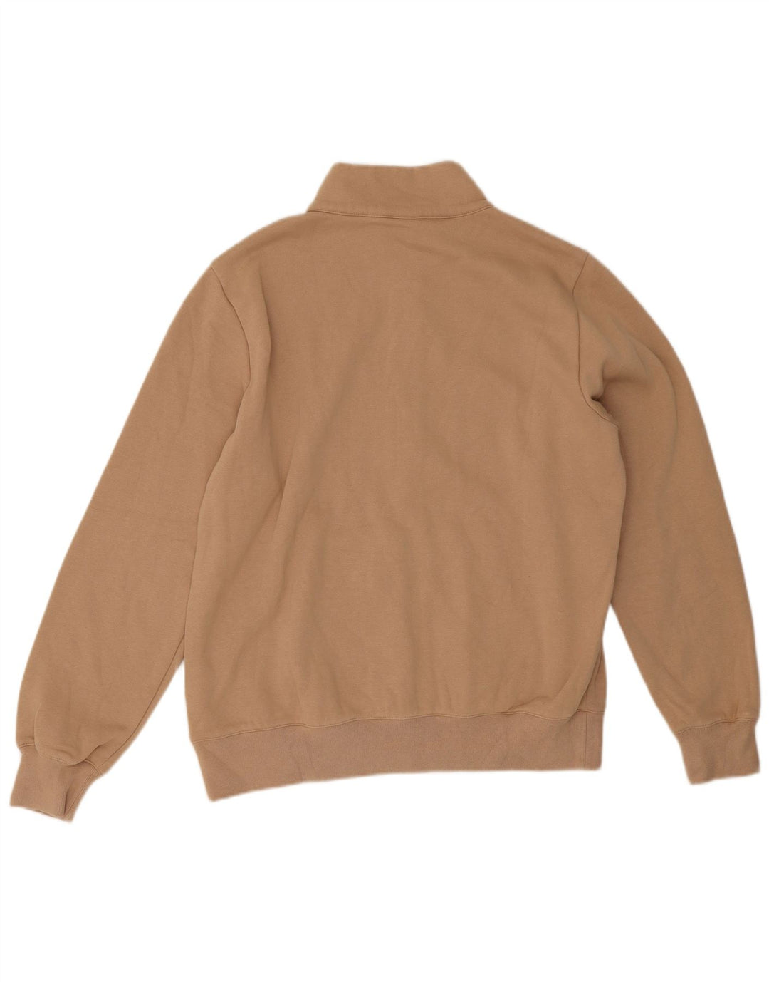 Champion Womens Tracksuit Top Jacket UK 16 Large Beige Cotton