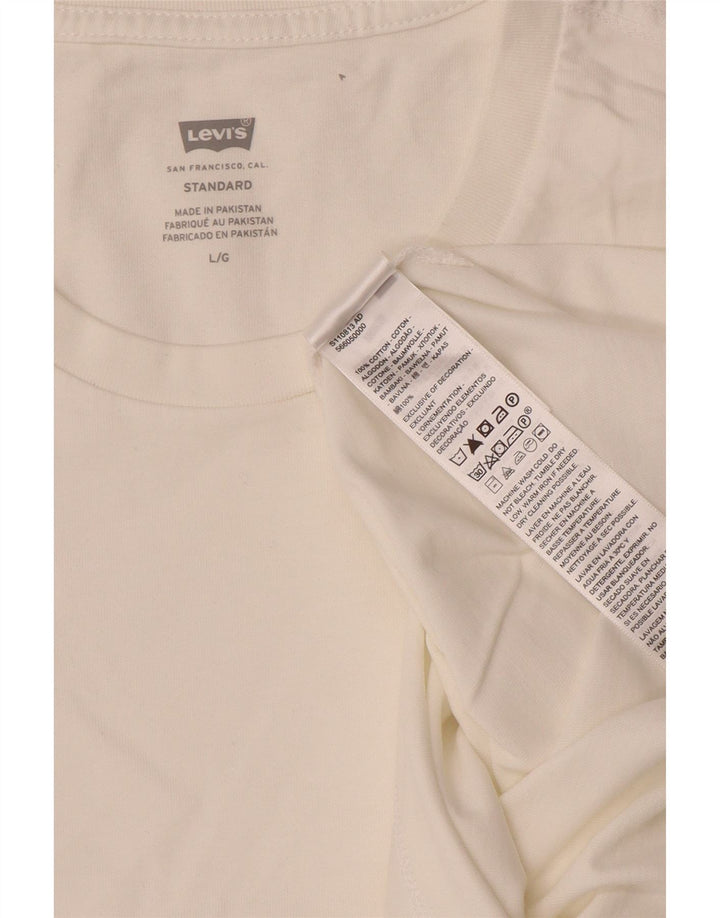 Levi's Mens Standard T-Shirt Top Large White Cotton