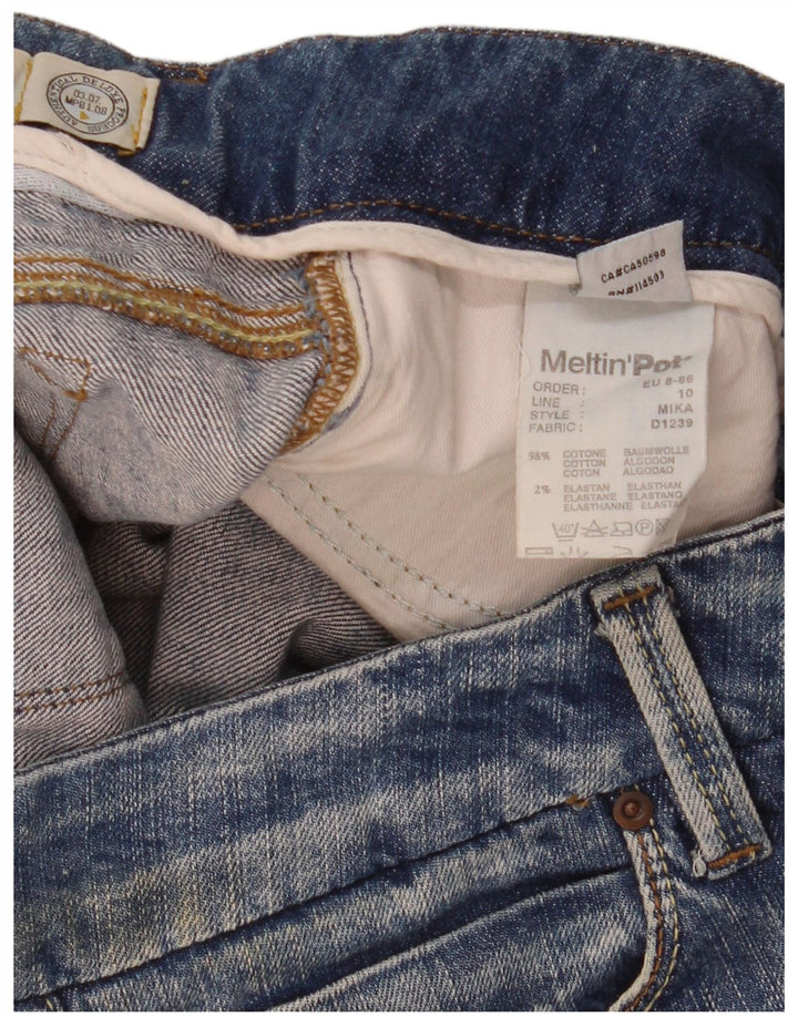 Meltin' Pot Womens Mika Slim Jeans EU 8 Medium W30 L29 Blue Cotton
