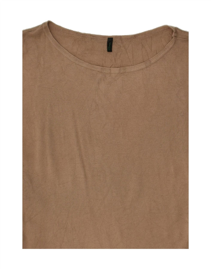 BENETTON Womens Sleeveless Shift Dress UK 12 Medium Brown | Vintage Benetton | Thrift | Second-Hand Benetton | Used Clothing | Messina Hembry 