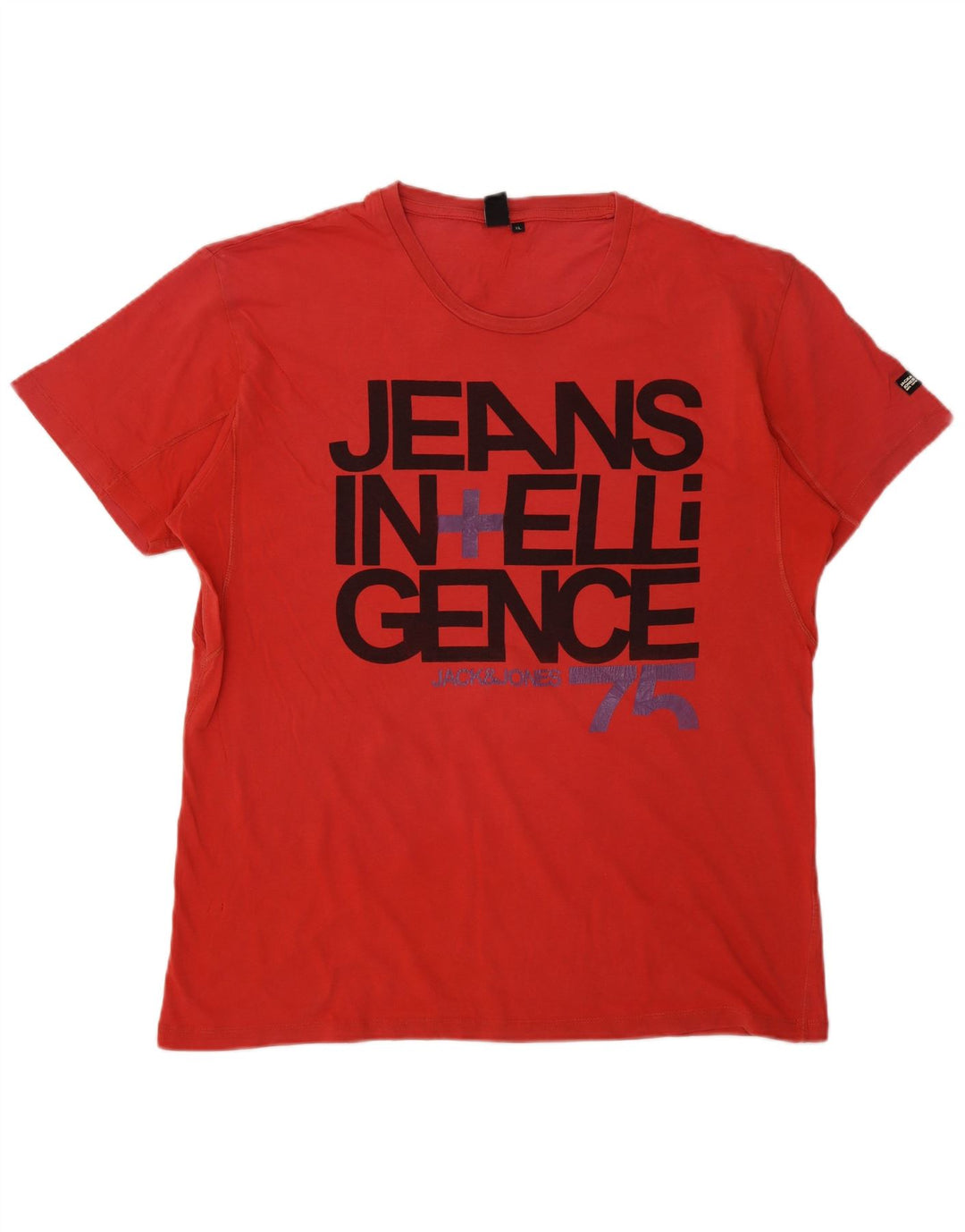 Jack & Jones Mens Graphic T-Shirt Top XL Red