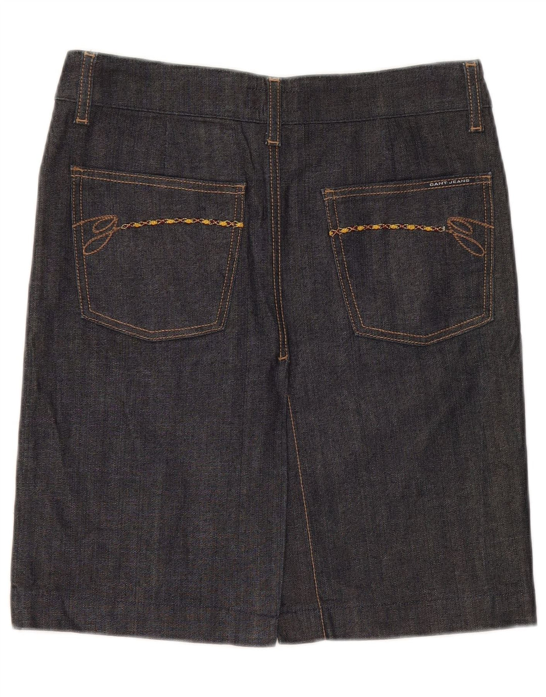 Gant Womens Denim Skirt EU 36 Small W28  Black Cotton