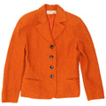 Vintage Womens 4 Button Blazer Jacket IT 42 Medium Orange Wool