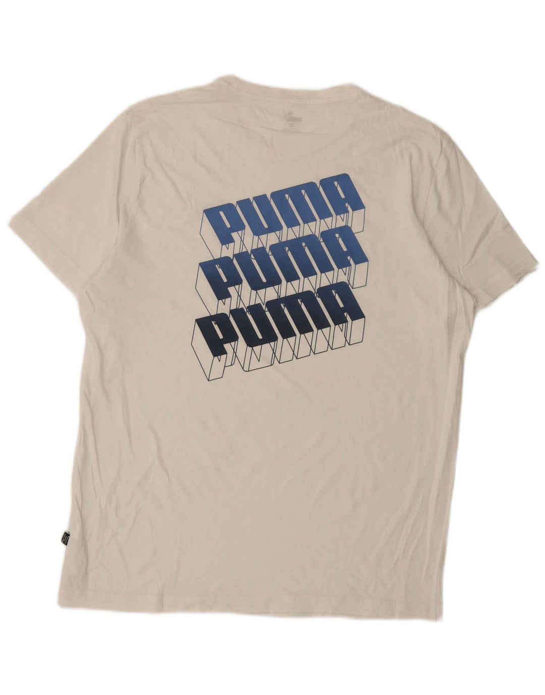 Puma Mens Graphic T-Shirt Top 2XL White Cotton