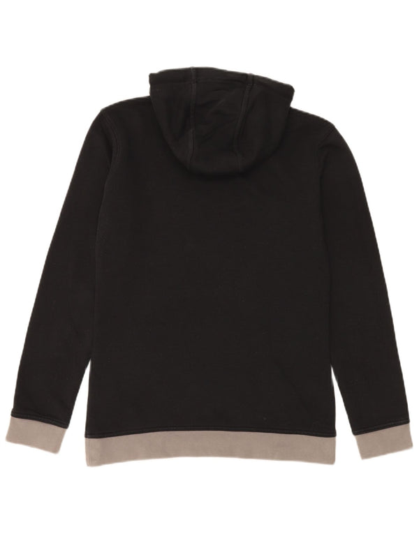 Kappa Mens Graphic Hoodie Jumper Medium Black Colourblock Cotton